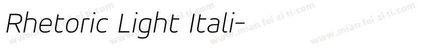 Rhetoric Light Itali字体转换